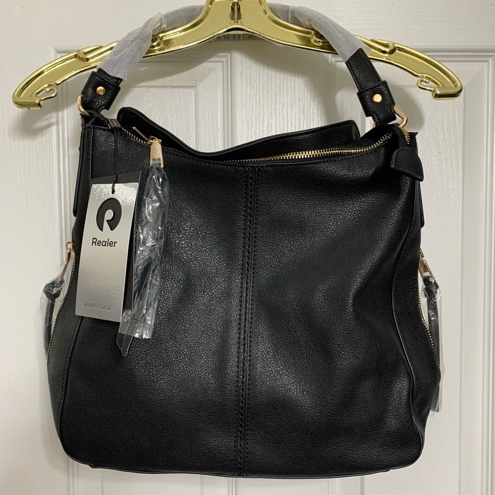 RealHer Elegant Black Shoulder Bag
